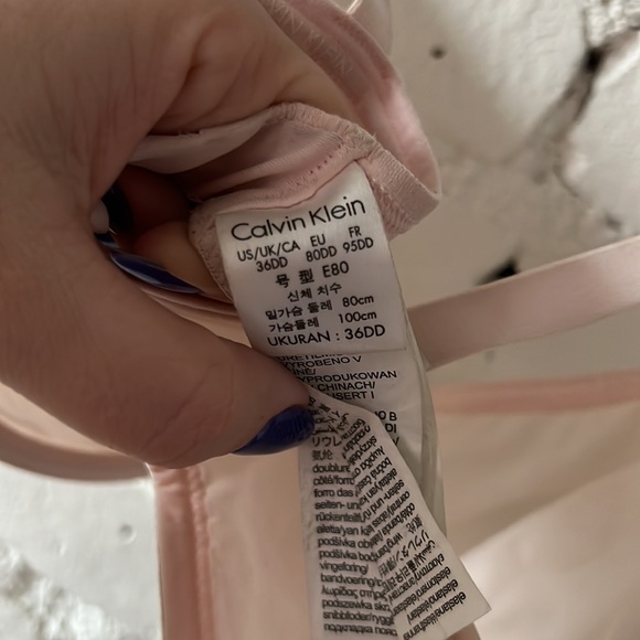 CALVIN KLEIN 36DD Pink Mesh Underwire Bra - Picture 4 of 4